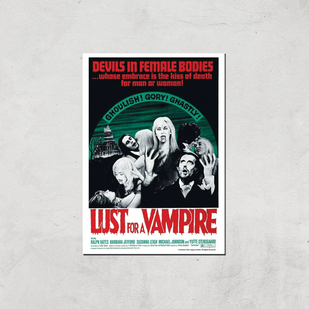 Devils In Female Bodies - Lust For A Vampire Giclee Art Print - A2 - Print Only Image 1