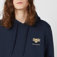 Harry Potter Hufflepuff Unisex Embroidered Hoodie - Navy