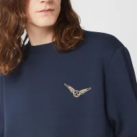 Harry Potter Golden Snitch Unisex Embroidered Sweatshirt - Navy - undefined undefined