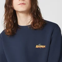 DC Batman Unisex Embroidered Sweatshirt - Navy - undefined undefined