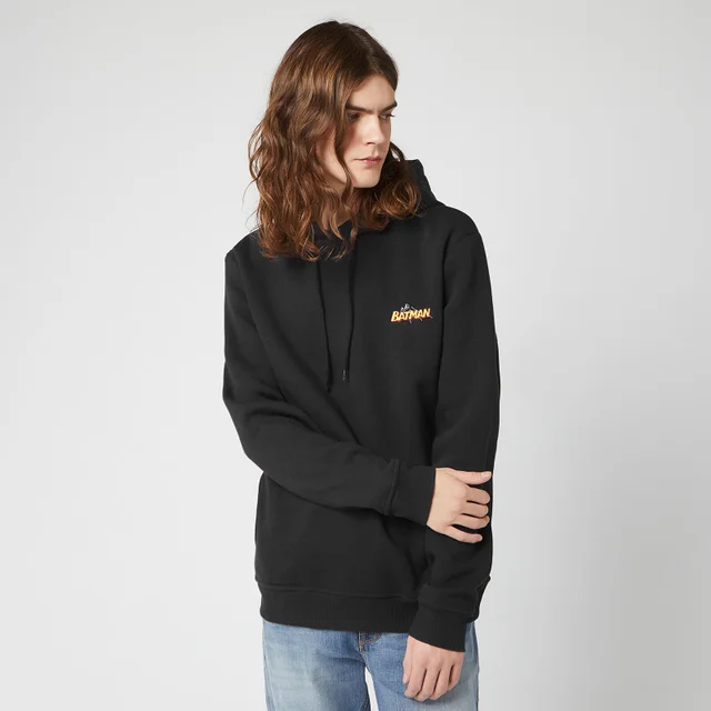 DC Batman Unisex Embroidered Hoodie - Black