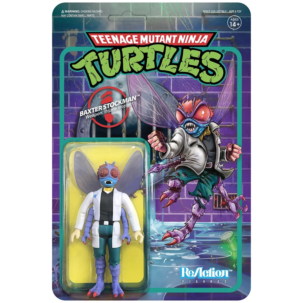 Super7 Teenage Mutant Ninja Turtles ReAction Figure - Baxter Stockman Image 1