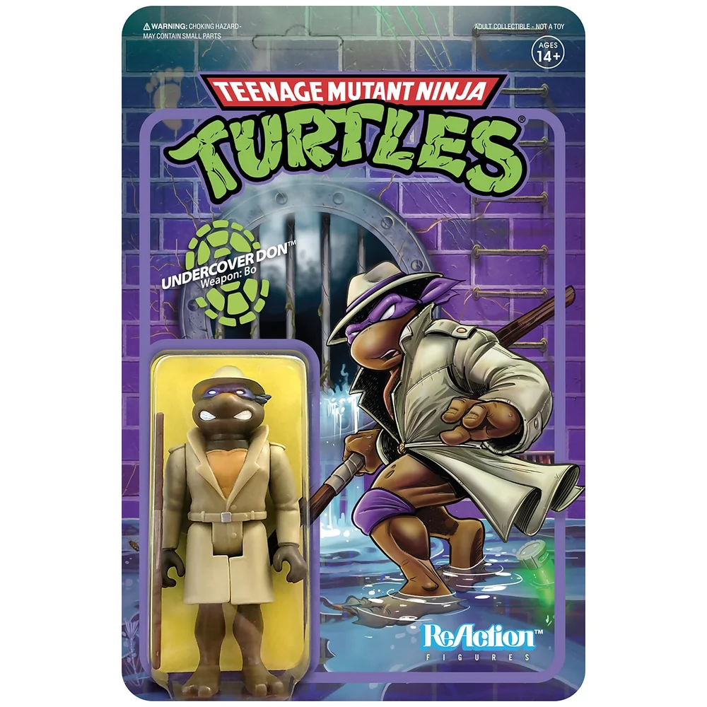 Super7 Teenage Mutant Ninja Turtles ReAction Figure - Undercover Donatello Image 1