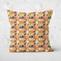 Orange Jurassic Park Square Cushion 40x40cm - undefined undefined