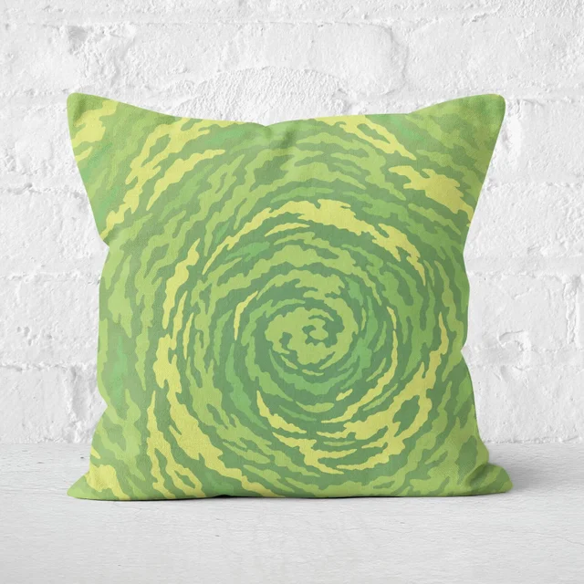 Rick And Morty Portal Square Cushion