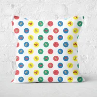 Twister White Square Cushion - undefined undefined