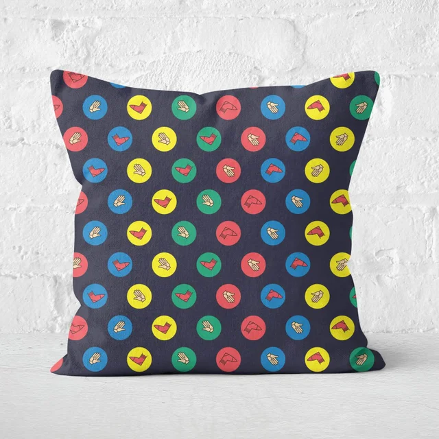 Twister Black Square Cushion