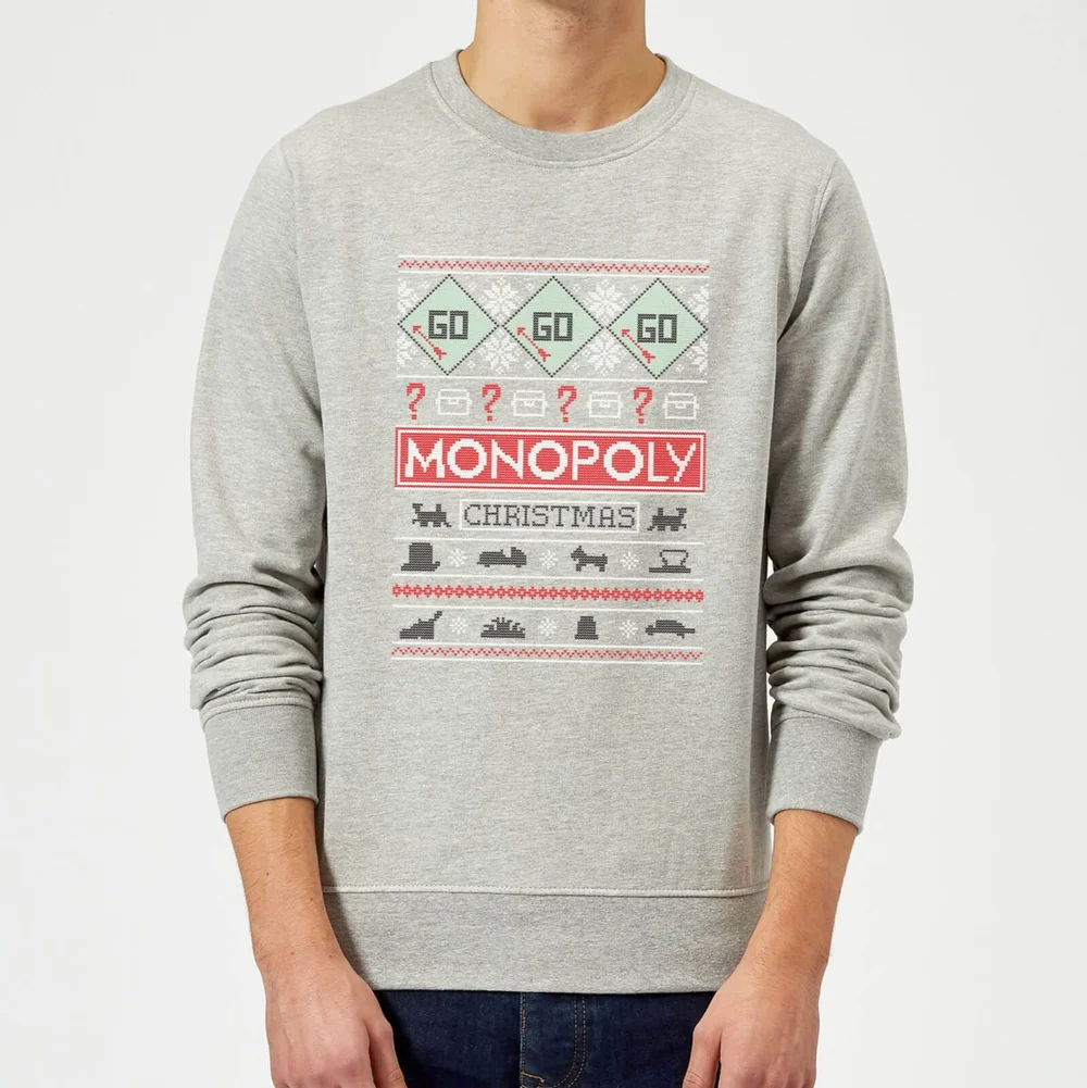 Monopoly Christmas Sweatshirt - Grey - S Image 1