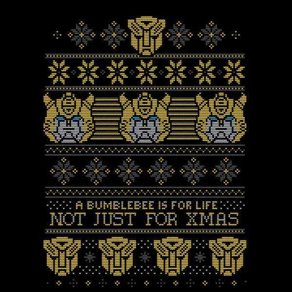 Bumblebee Classic Ugly Knit Christmas Jumper - Black