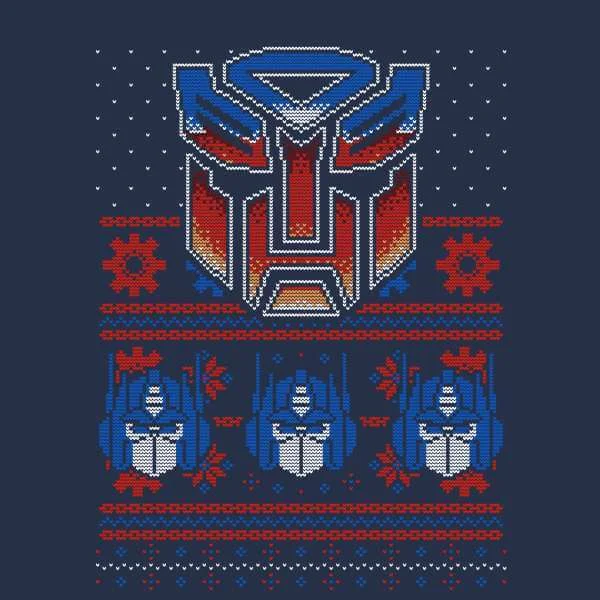 Autobots Classic Ugly Knit Christmas Jumper - Navy