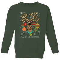 Scooby Doo Kids' Christmas Jumper - Forest Green - undefined undefined