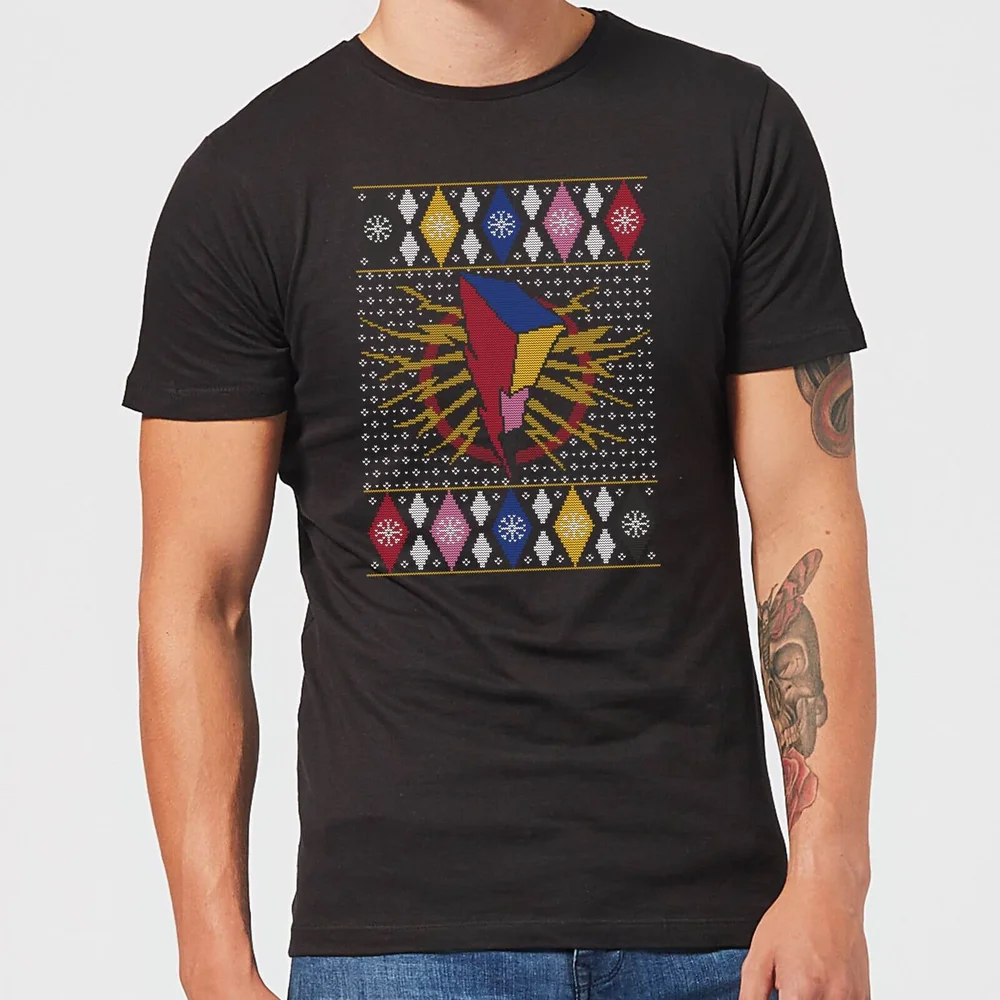 Power Rangers Men's Christmas T-Shirt - Black - S Image 1