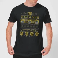 Bumblebee Classic Ugly Knit Men's Christmas T-Shirt - Black - undefined undefined