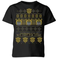 Bumblebee Classic Ugly Knit Kids' Christmas T-Shirt - Black - undefined undefined