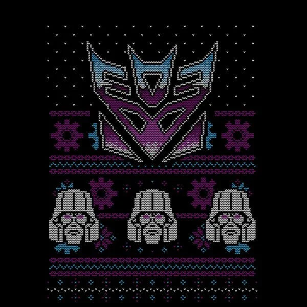 Decepticons Classic Ugly Knit Women's Christmas T-Shirt - Black