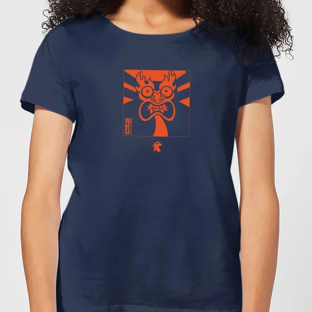Samurai Jack Aku Kanji Women's T-Shirt - Navy