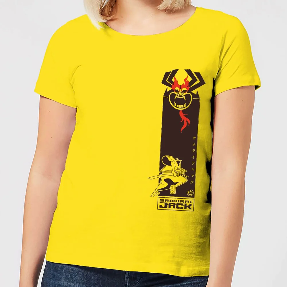 Samurai Jack Samurai Stripe Women's T-Shirt - Yellow - S Image 1