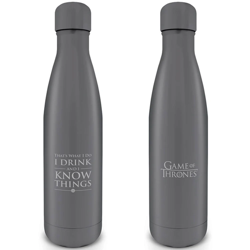 Game of Thrones (I Drink And I Know Things) Metal Drinks Bottle Image 1