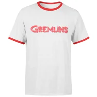 Gremlins Retro Logo T-Shirt - White/Red Ringer - undefined undefined