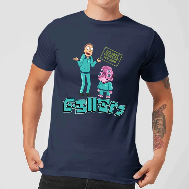 Rick and Morty Do Not Develop My App Men's T-Shirt - Navy