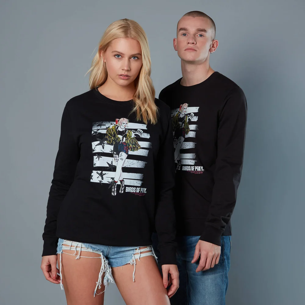 Harley Quinn Block Pannel Unisex Birds of Prey Sweatshirt - Black - S Image 1
