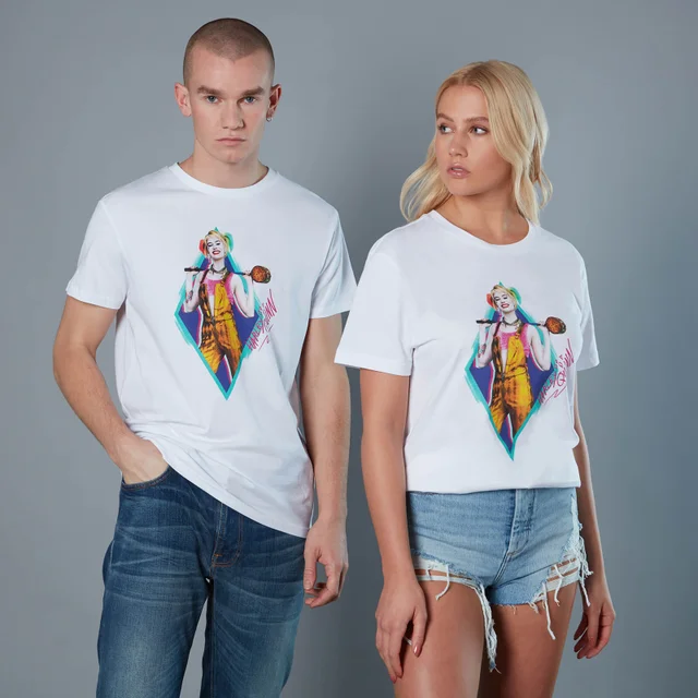 Harley Quinn and Wooden Mallet Unisex Birds of Prey T-Shirt - White