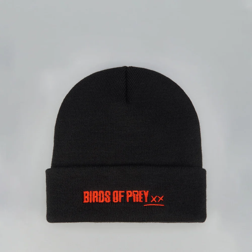 Birds of Prey Logo Beanie With Embroidery - Black Image 1
