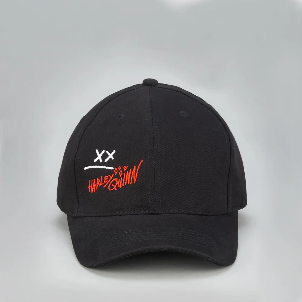 Harley Quinn Baseball Cap With Embroidery - Black Image 1