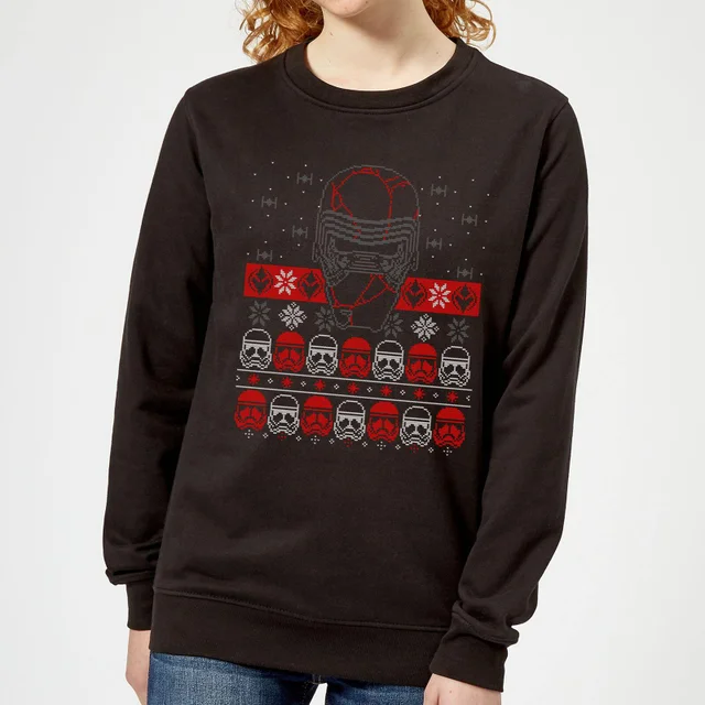 Star Wars Kylo Ren Ugly Holiday Women's Sweatshirt - Black