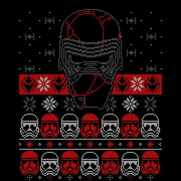 Star Wars Kylo Ren Ugly Holiday Women's Sweatshirt - Black