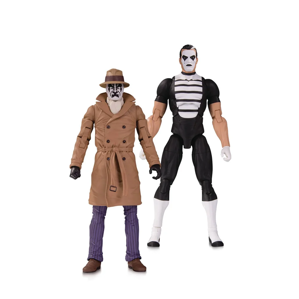 DC Collectibles DC Comics Watchmen Doomsday Clock - Rorschach & Mime Action Figure 2-Pack Image 1