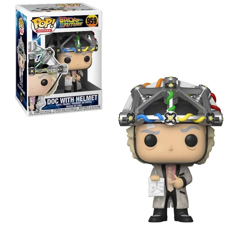 Back to the Future Doc with Helmet Pop! Vinyl Figure Image 1