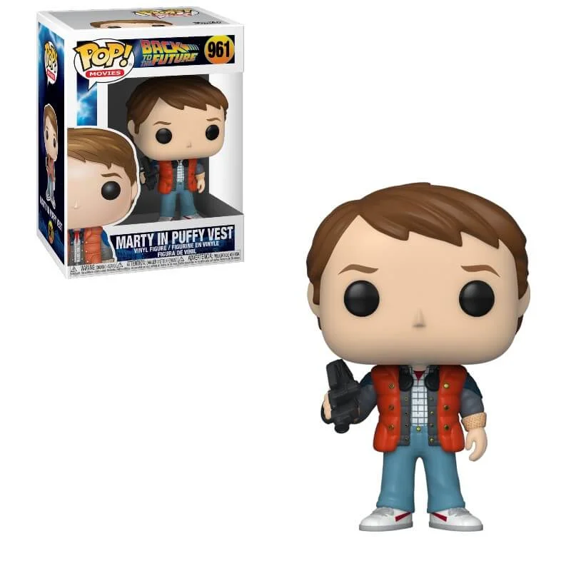 Back to the Future Marty in Puffy Vest Pop! Vinyl Figure Image 1
