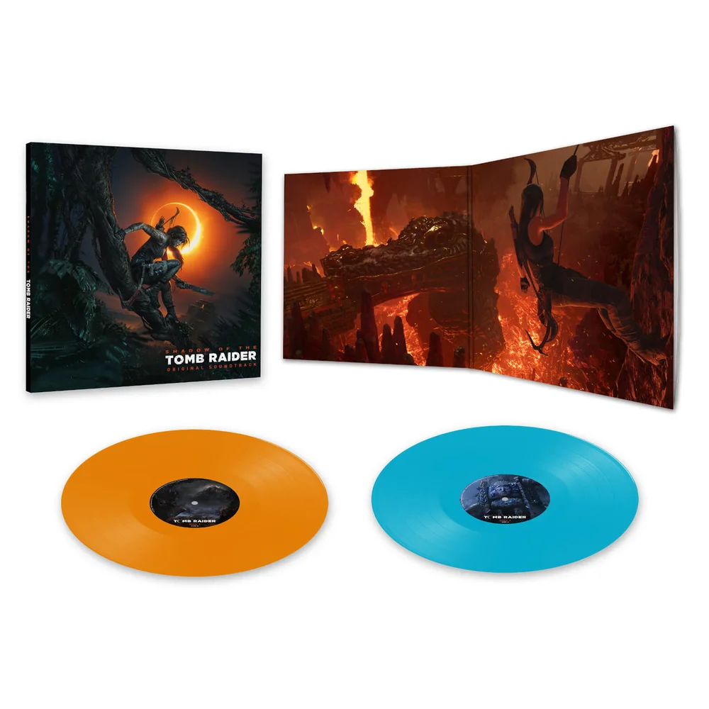 Laced Records - Shadow Of The Tomb Raider (Original Soundtrack) Vinyl 2LP (Blue and Orange) Image 1