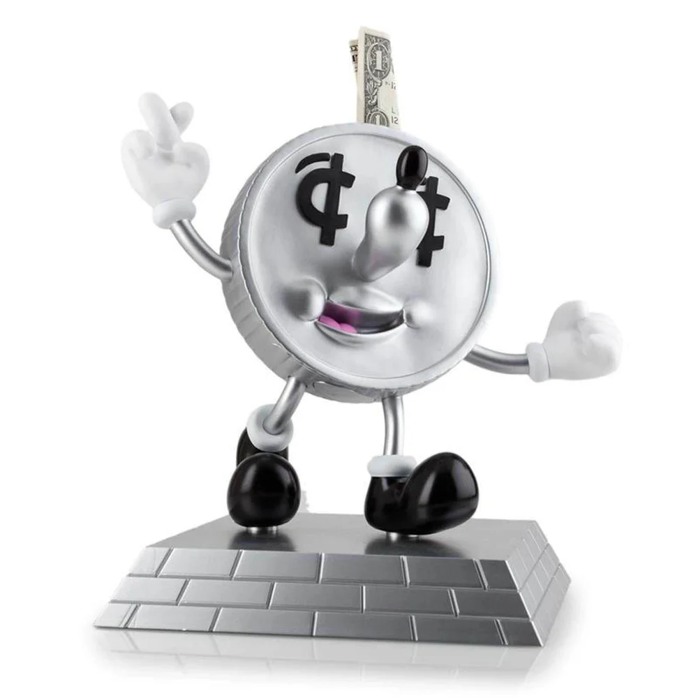 Kidrobot Lucky Money Coin by Jeremyville 8 Inch Vinyl Figure Image 1