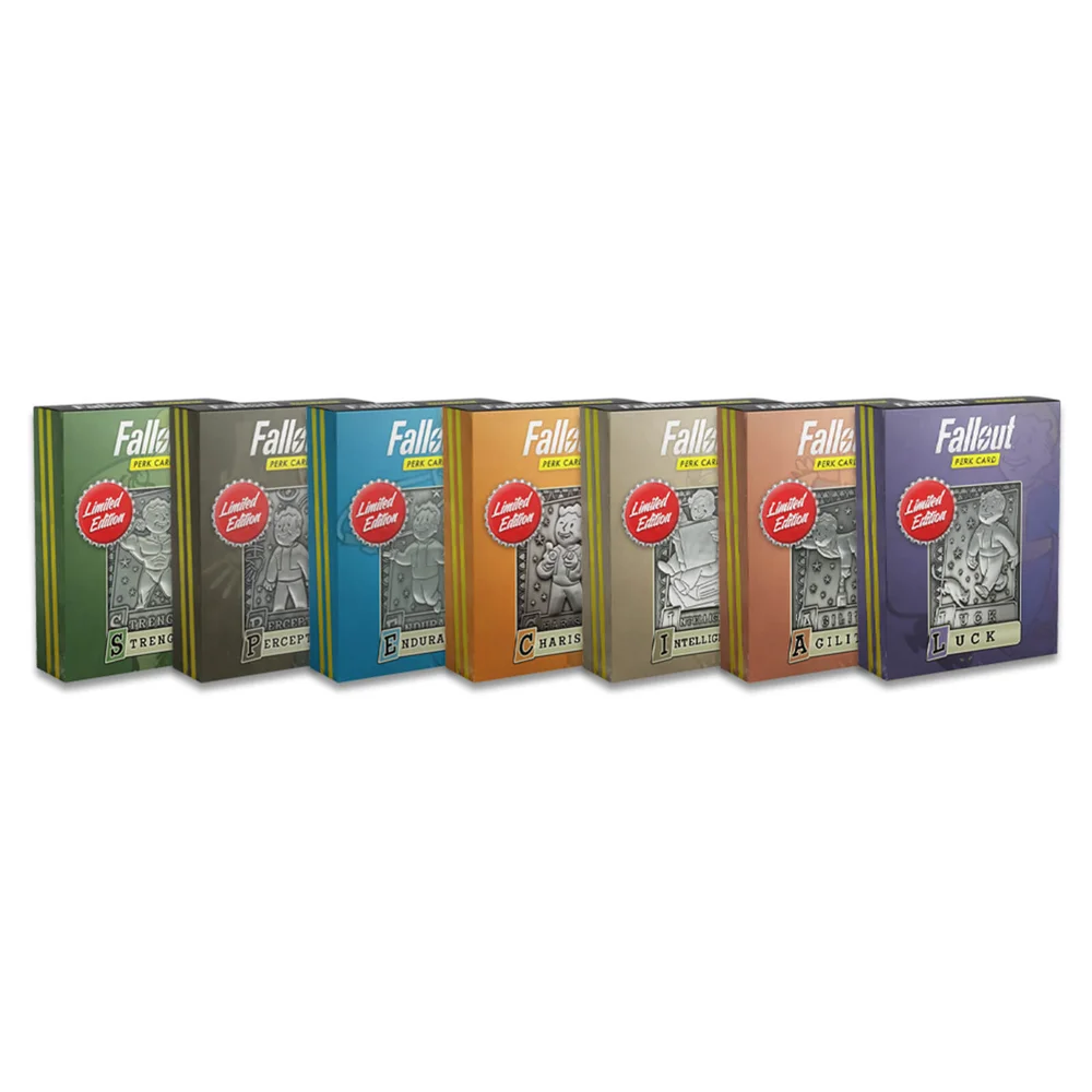 Fallout Limited Edition S.P.E.C.I.A.L. Perk Cards - Complete Set of 7 Image 1