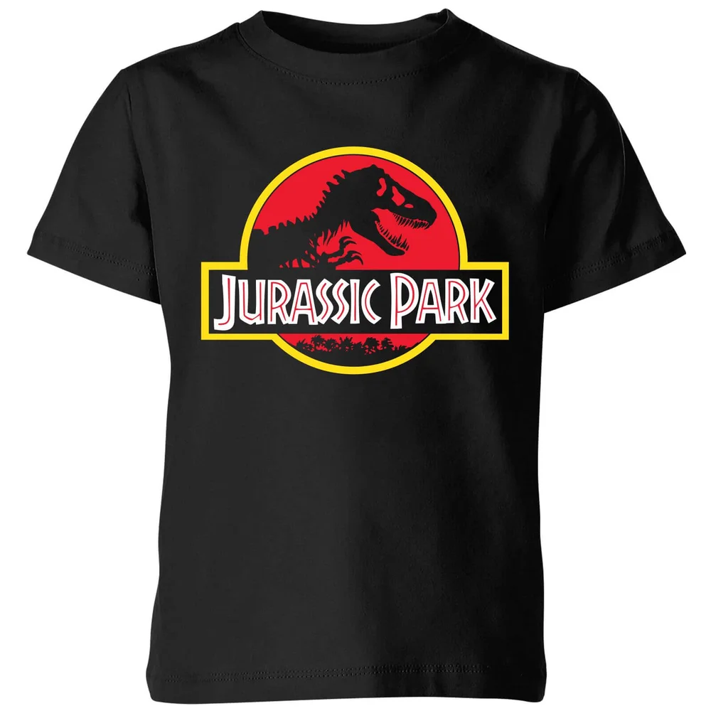 Classic Jurassic Park Logo Kids' T-Shirt - Black - 3-4 Years Image 1