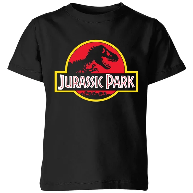 Classic Jurassic Park Logo Kids' T-Shirt - Black