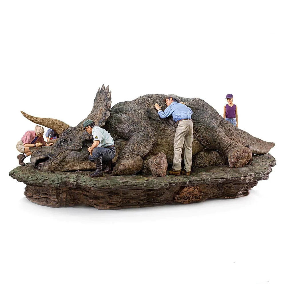 Iron Studios Jurassic Park Deluxe Art Scale Diorama 1/10 Triceratops 74cm Image 1