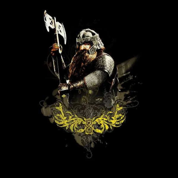 The Lord Of The Rings Gimli Men's T-Shirt - Black