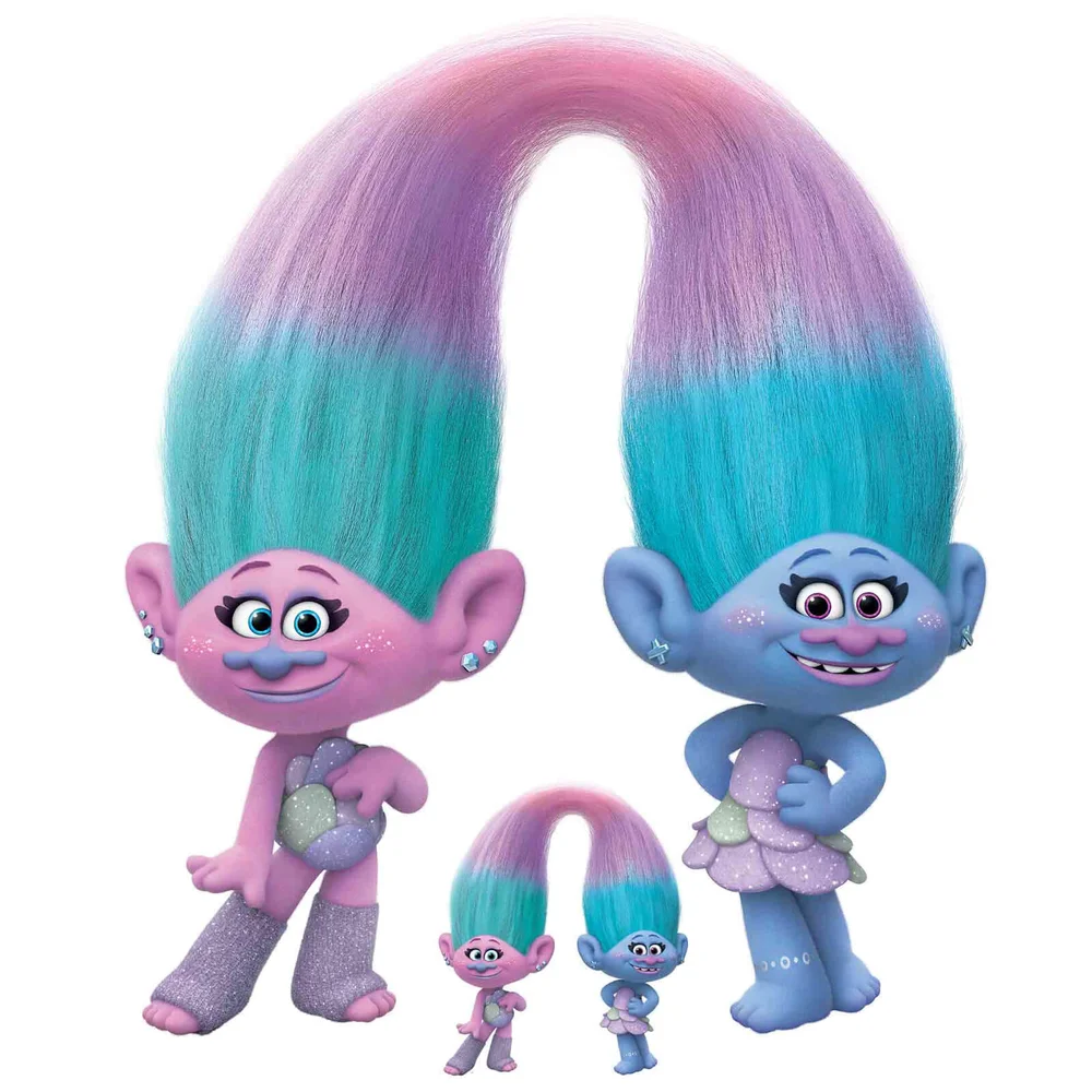 Trolls World Tour Sisters Satin & Chenile Oversized Cardboard Cut Out Image 1