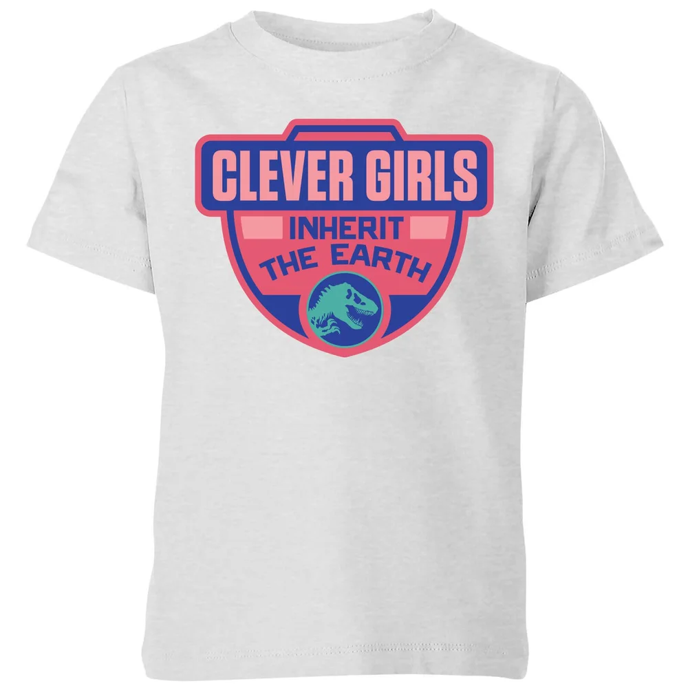 Jurassic Park Clever Girls Inherit The Earth Kids' T-Shirt - Grey - 3-4 Years Image 1