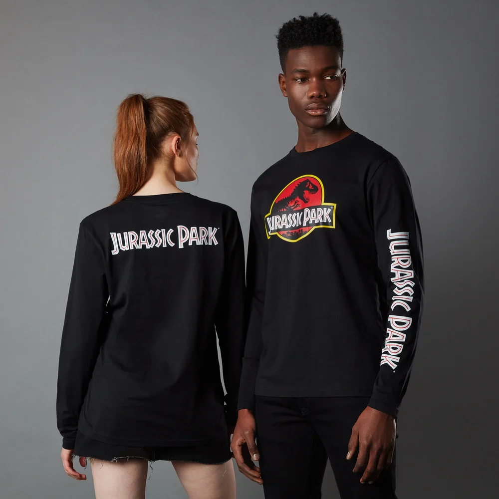 Jurassic Park Primal Classic Logo Unisex Long Sleeved T-Shirt - Black - S Image 1
