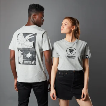 Jurassic Park Primal Triceratops Unisex T-Shirt - Grey
