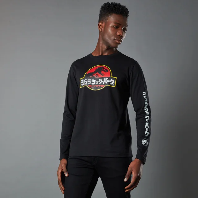 Jurassic Park Primal Kanji Unisex Long Sleeved T-Shirt - Black