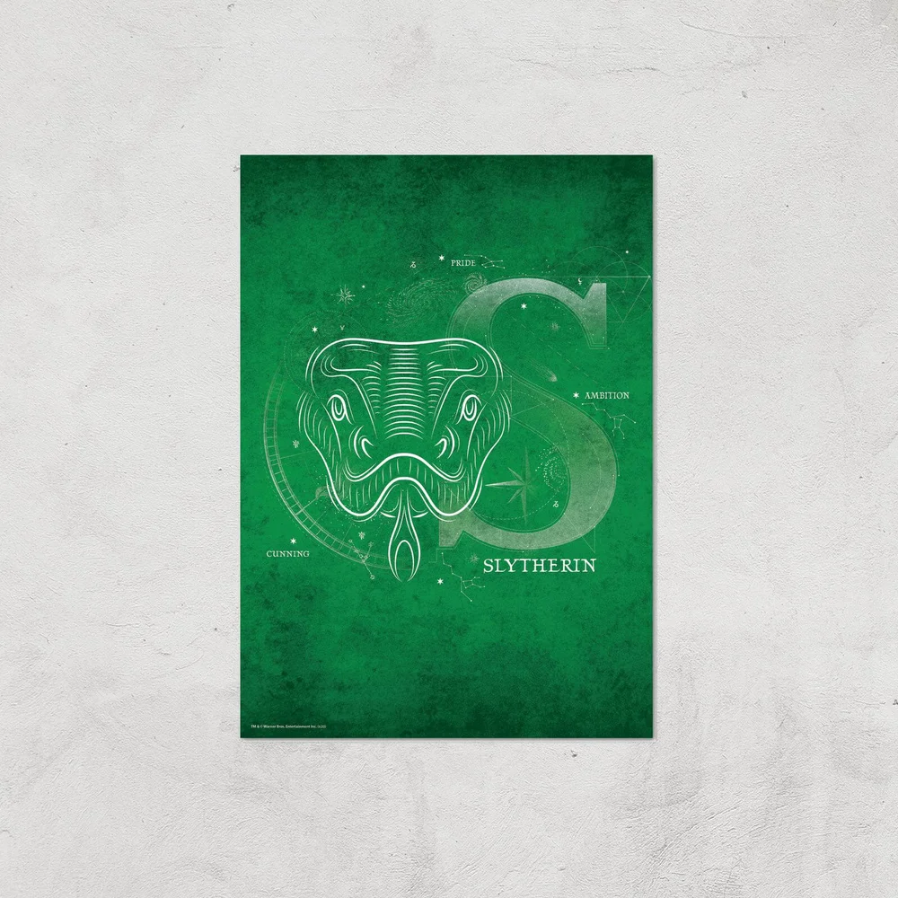 Harry Potter Slytherin Giclee Art Print - A4 - Print Only Image 1