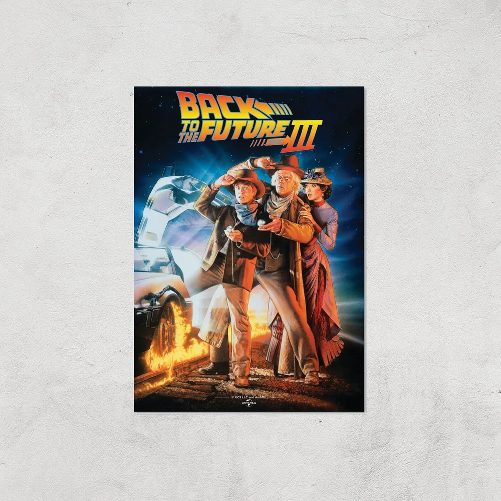 Back To The Future Part 3 Giclee Art Print - A4 - Print Only Image 1