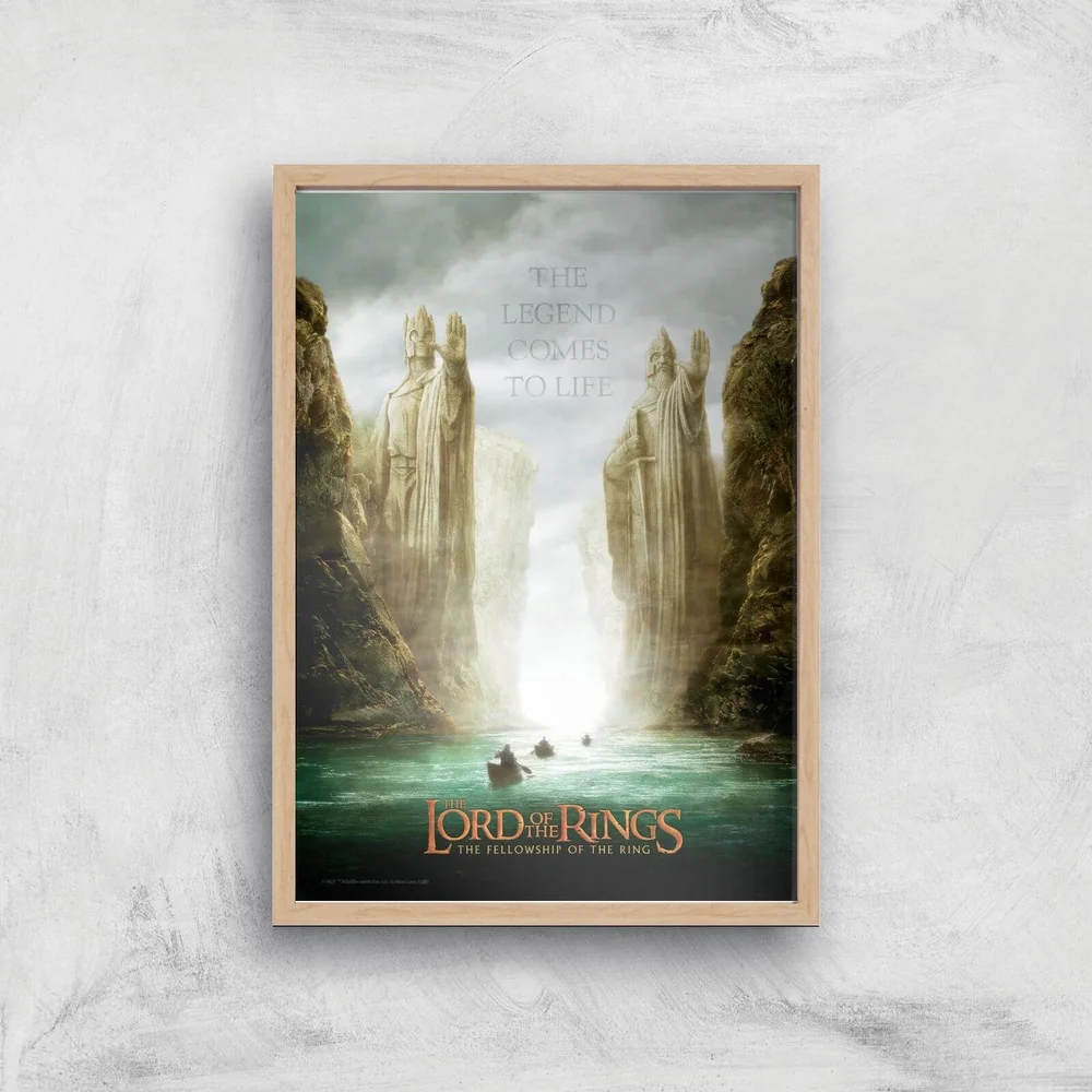 Lord Of The Rings: The Fellowship Of The Ring Giclee Art Print - A4 - Wooden Frame Image 1
