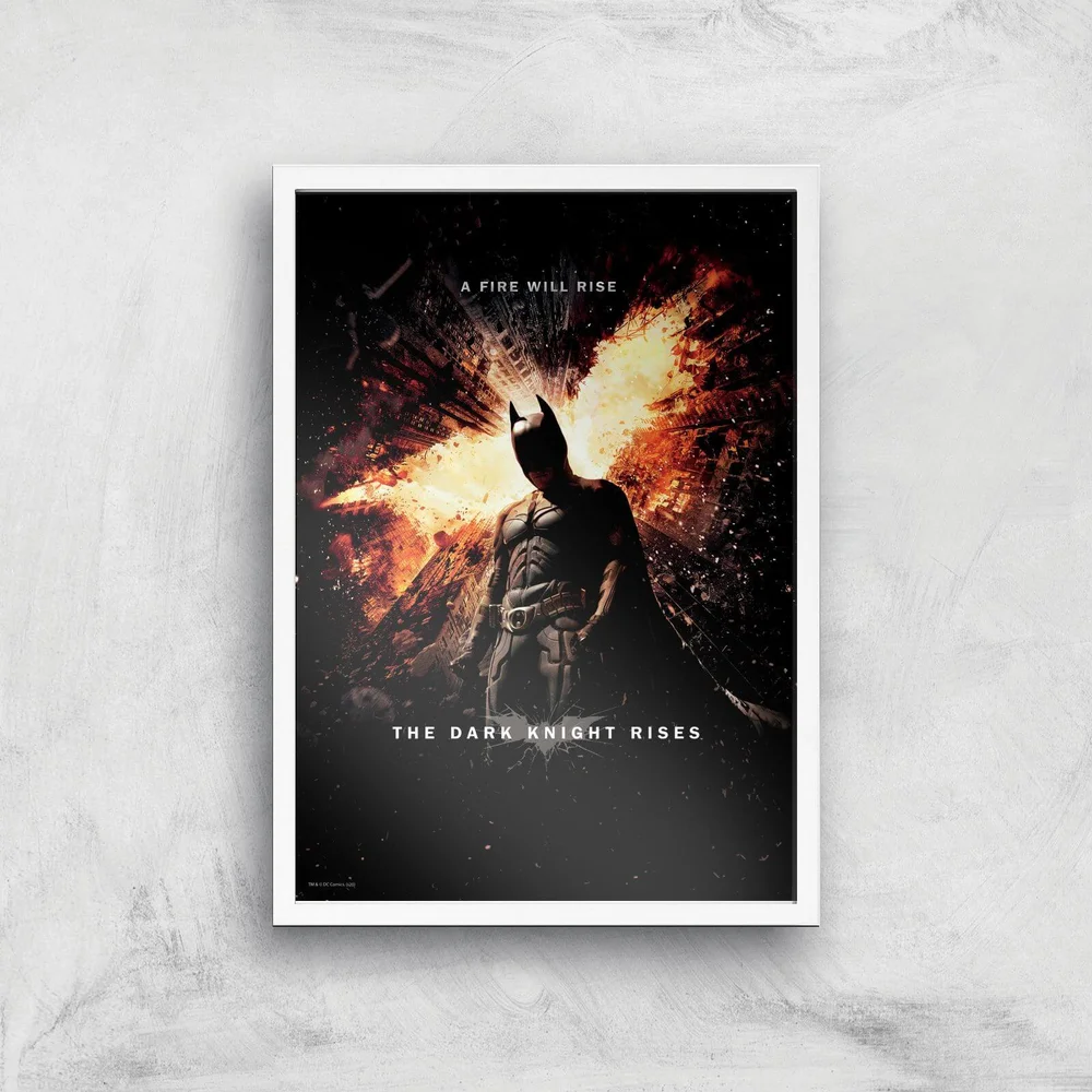 The Dark Knight Rises Giclee Art Print - A4 - White Frame Image 1