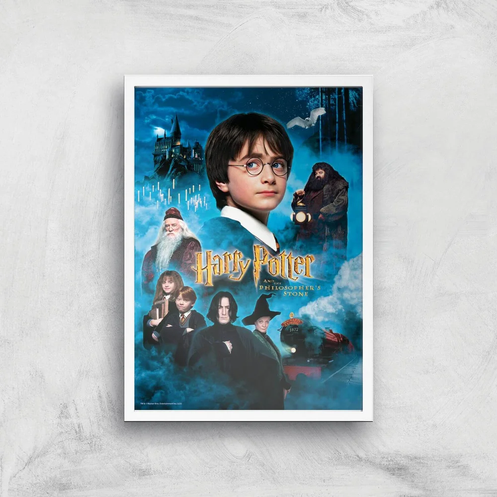 Harry Potter and the Philosopher's Stone Giclee Art Print - A4 - White Frame Image 1